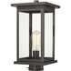 Bowton 1 Light 15.5 inch Powder Coated Bronze Outdoor Post Lantern